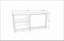 Hanah Home Soporte para TV Muskegon - Dorado, Blanco